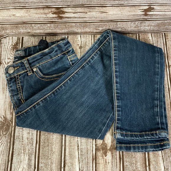 SILVER SASHA Girl's 14 Skinny Jeans Medium Wash Adjustable Waist Blue Denim - Picture 3 of 9